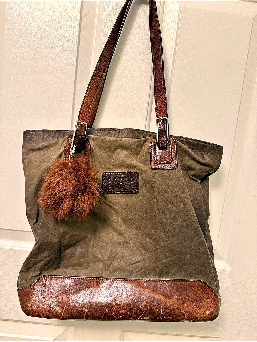Moore & Giles wax Tote Bag in Brown